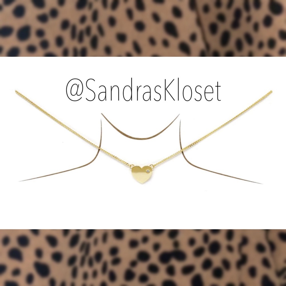 Heart 💕Embellished Gold Dipped Necklace 🔥